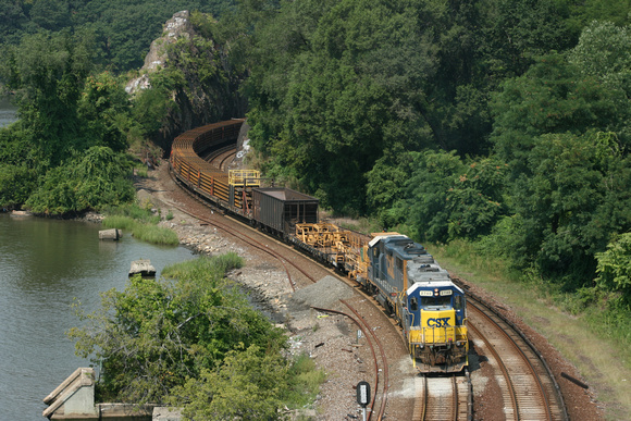 Rail Train at Columbia "C" Rock at Milepost 10 (1 of 2)