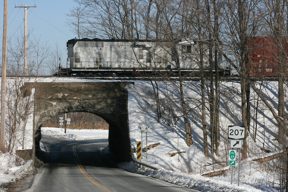 Winter scene at The Route 207 tunnel